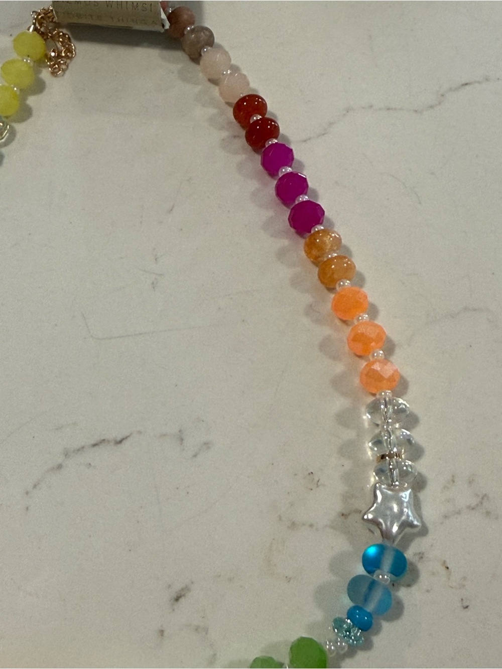 Anthropologie Multicolor Rainbow Beaded Necklace - Picture 2 of 4